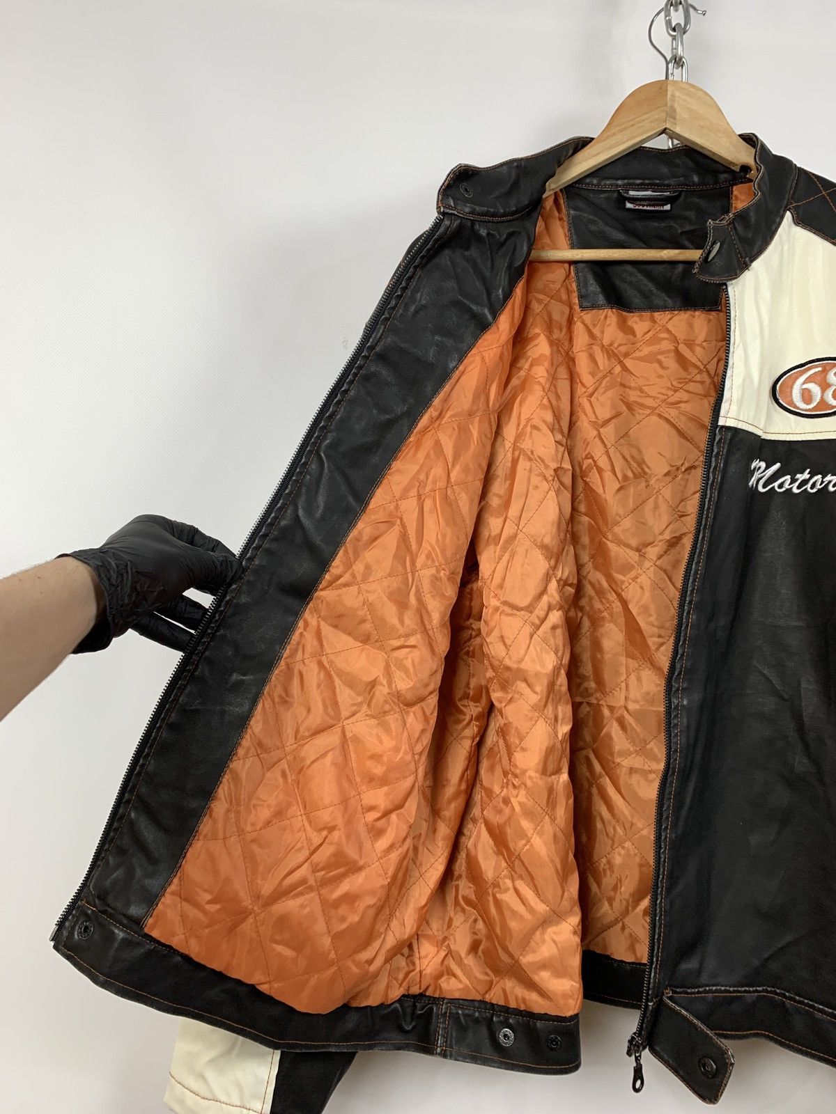 Vintage Vintage Speedway Monza Racing Moto Leather Jacket Size US XL / EU 56 / 4 - 15 Thumbnail