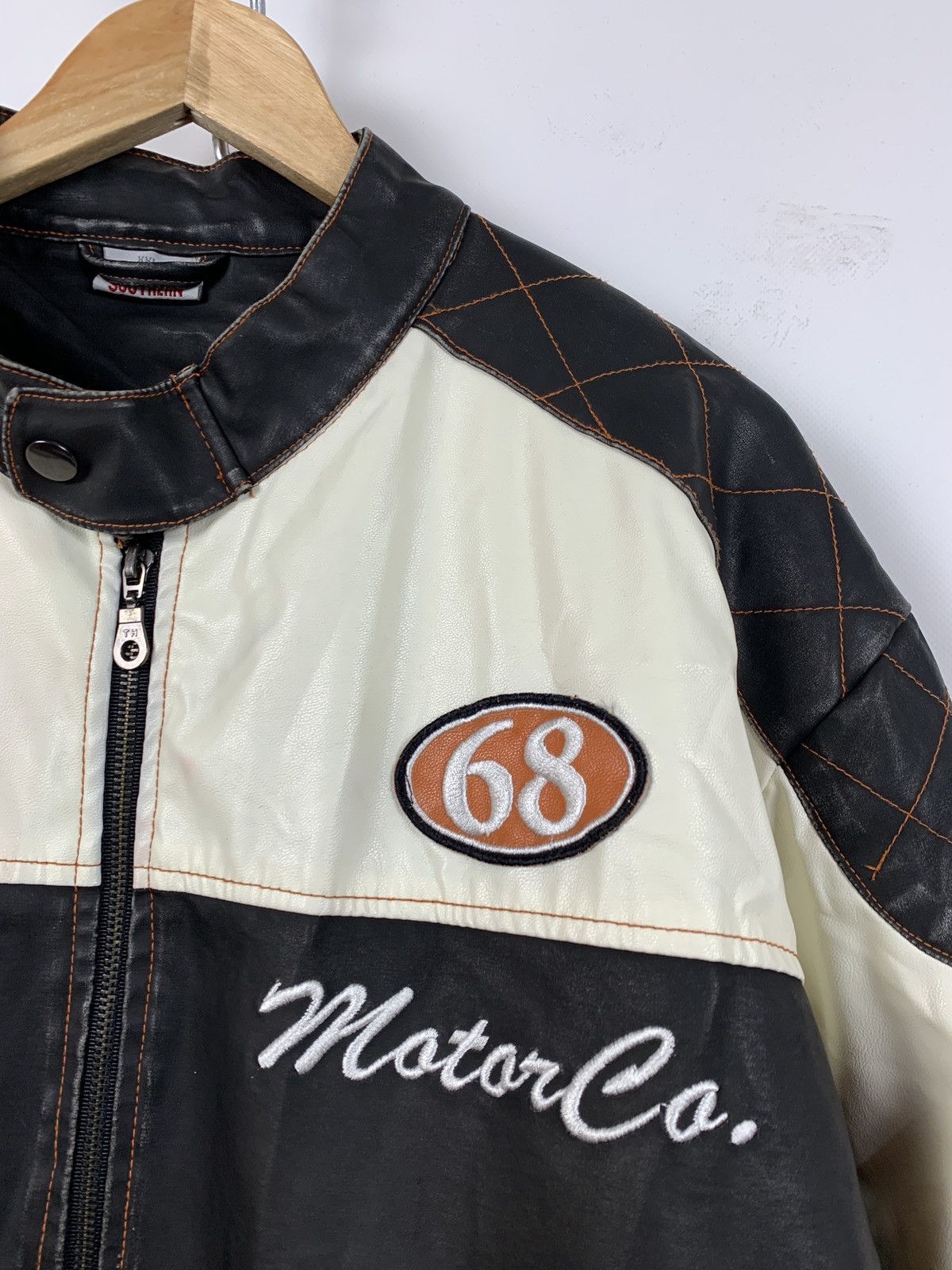 Vintage Vintage Speedway Monza Racing Moto Leather Jacket Size US XL / EU 56 / 4 - 7 Thumbnail