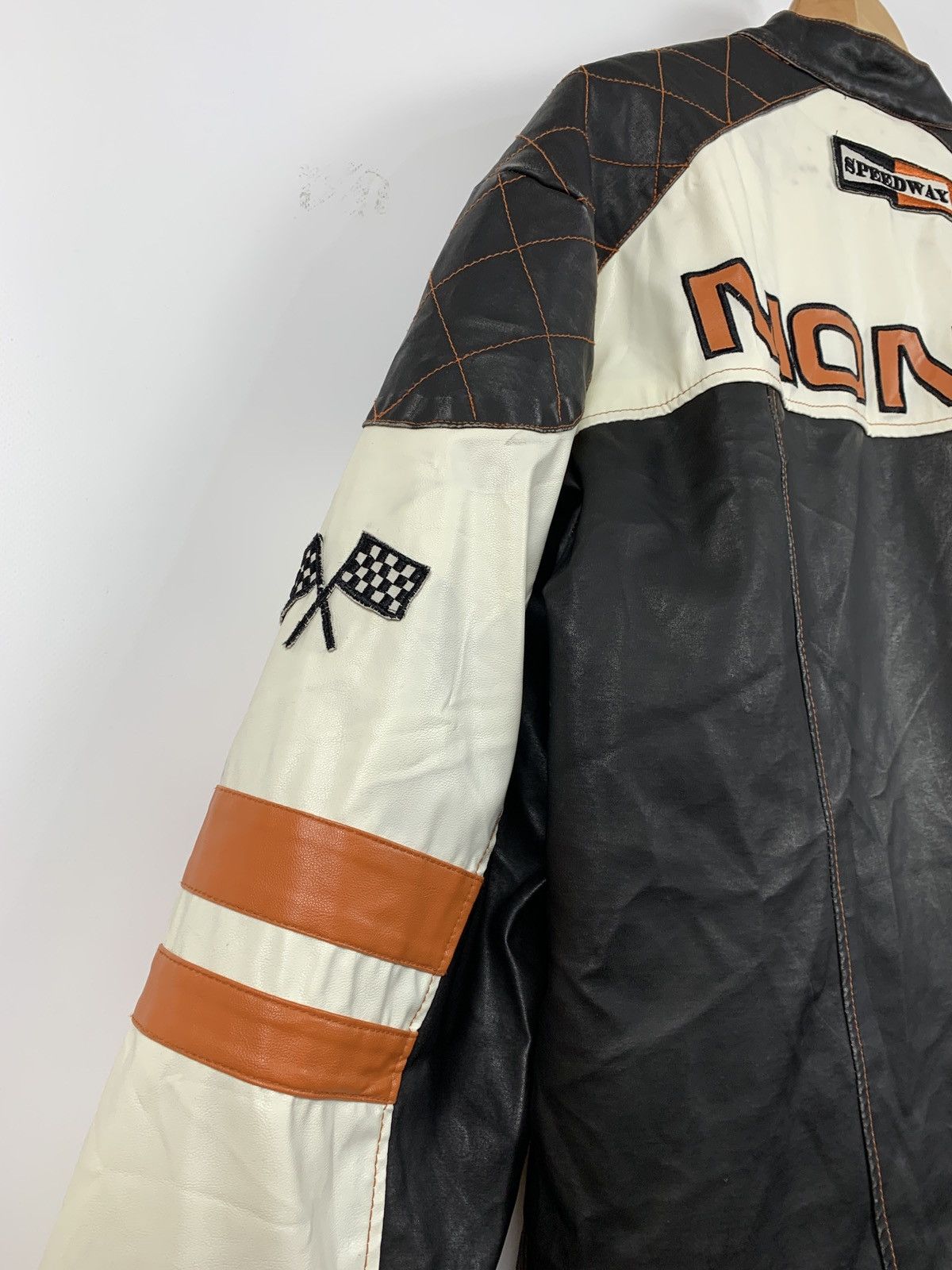 Vintage Vintage Speedway Monza Racing Moto Leather Jacket Size US XL / EU 56 / 4 - 20 Thumbnail