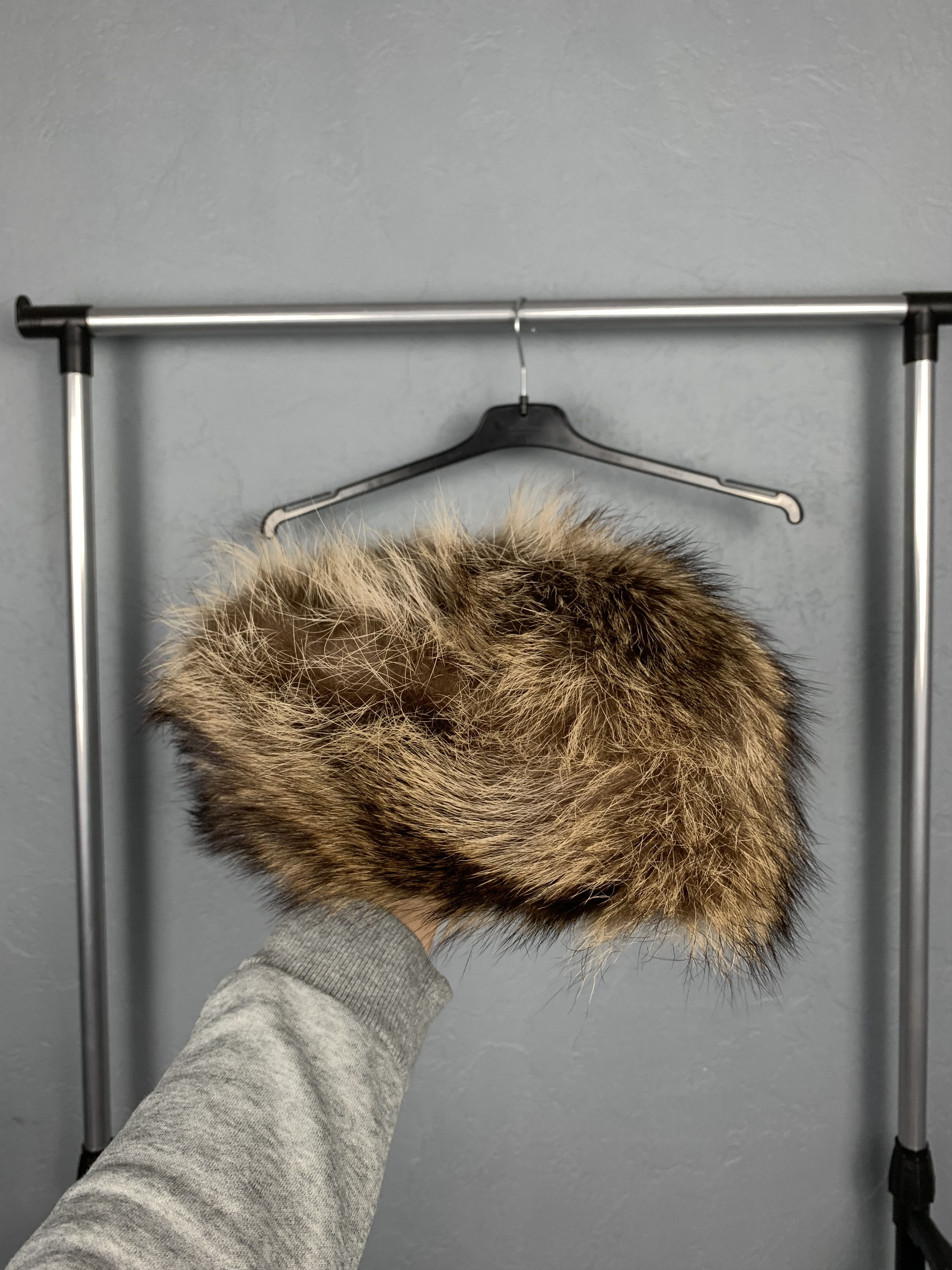 20471120 Vintage Mohair Hat Beanie Wool Fur USHANKA Y2K Fuzzy Size ONE SIZE - 1 Thumbnail