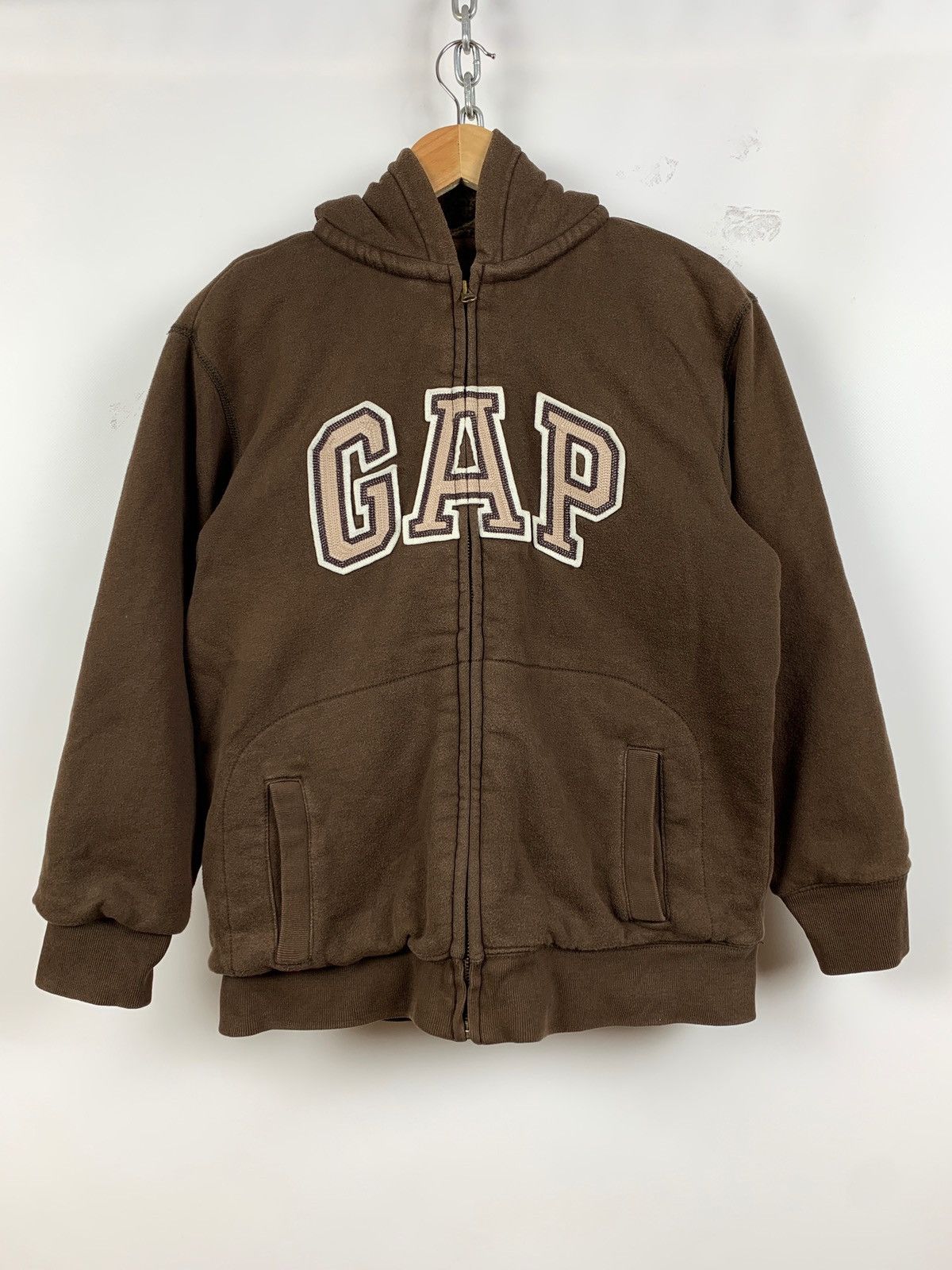 Gap 🤎Vintage Gap Rare Hype Brown Women’s Sherpa Hoodie Size S / US 4 / IT 40 - 5 Thumbnail