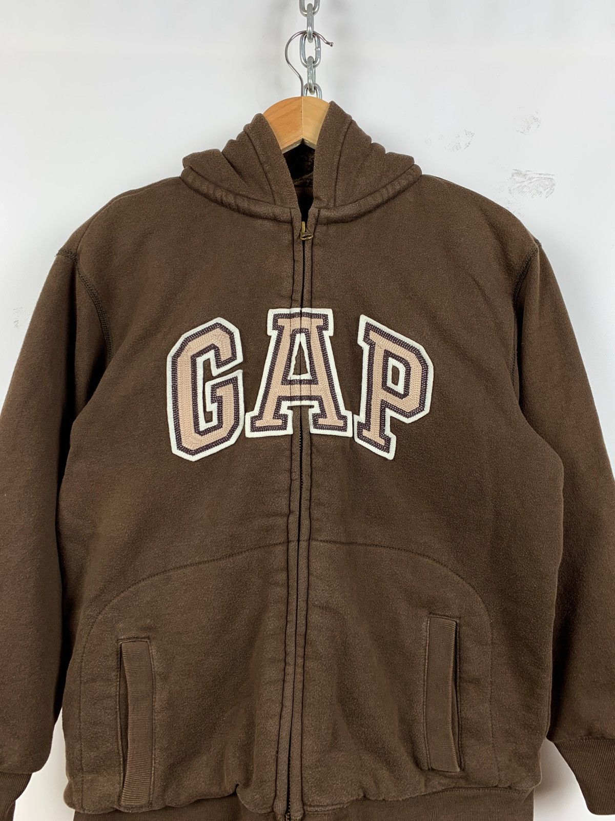 Gap 🤎Vintage Gap Rare Hype Brown Women’s Sherpa Hoodie Size S / US 4 / IT 40 - 8 Thumbnail