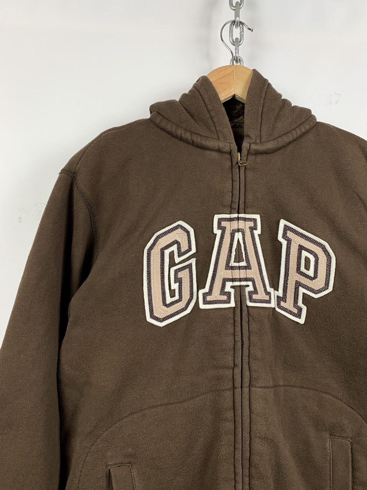 Gap 🤎Vintage Gap Rare Hype Brown Women’s Sherpa Hoodie Size S / US 4 / IT 40 - 10 Thumbnail