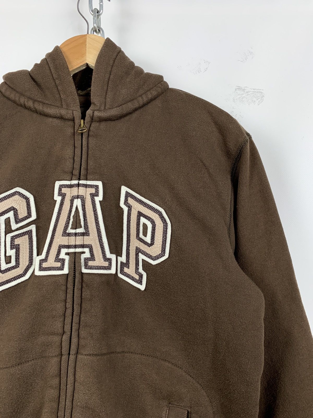 Gap 🤎Vintage Gap Rare Hype Brown Women’s Sherpa Hoodie Size S / US 4 / IT 40 - 9 Thumbnail