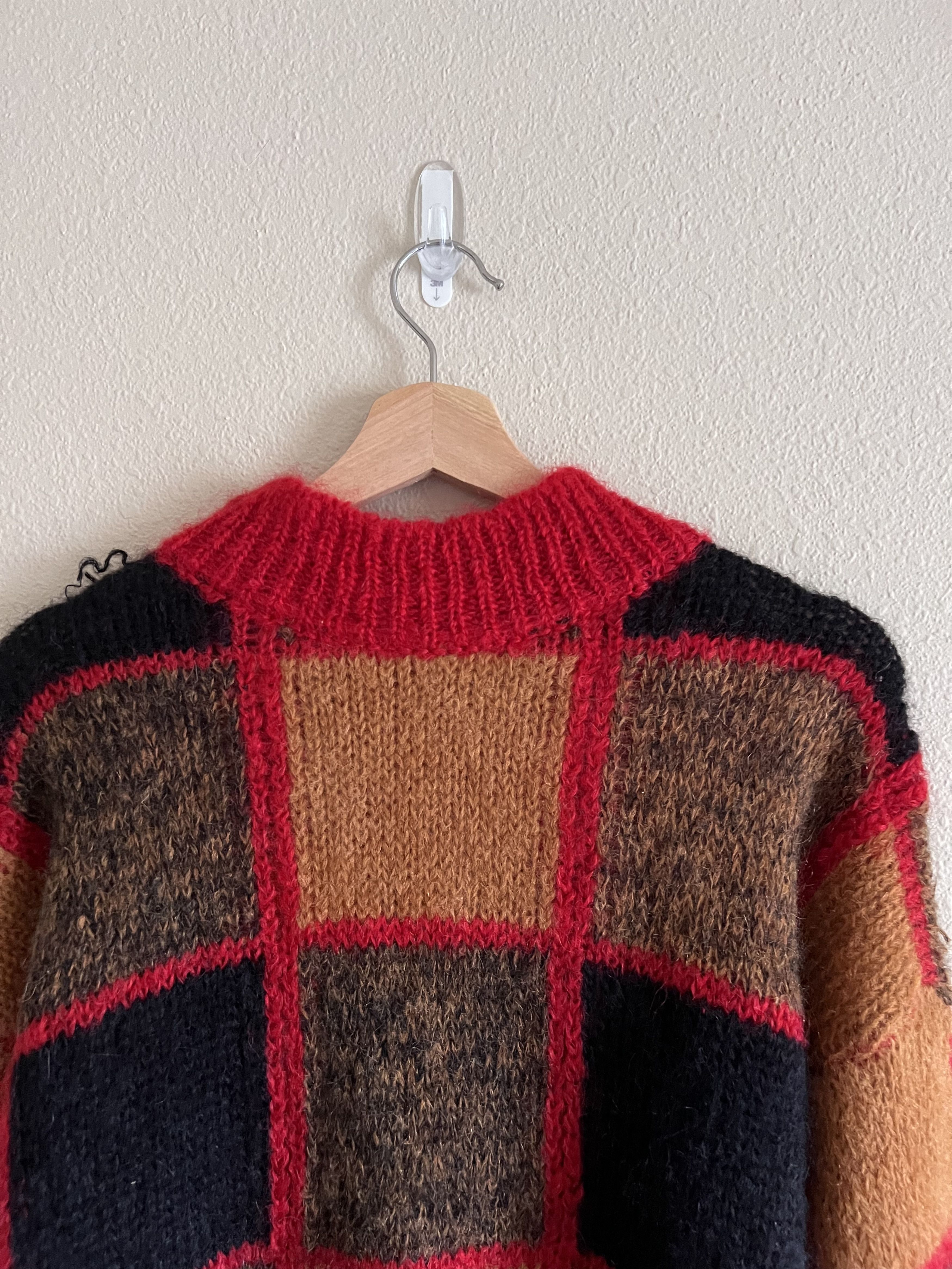 Marni Marni Half and Half Check Sweater in Red Size US M / EU 48-50 / 2 - 2 Thumbnail