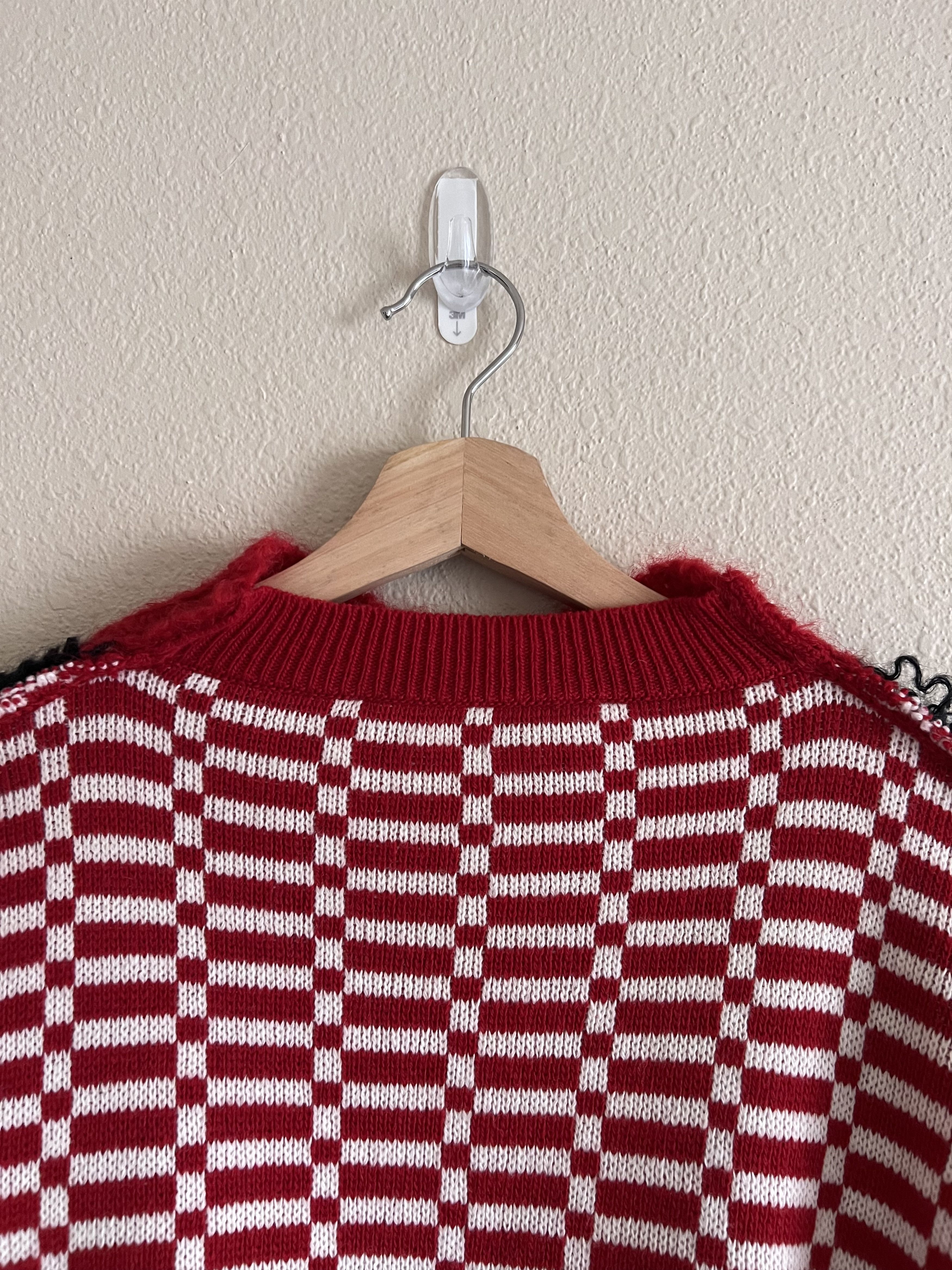 Marni Marni Half and Half Check Sweater in Red Size US M / EU 48-50 / 2 - 7 Thumbnail