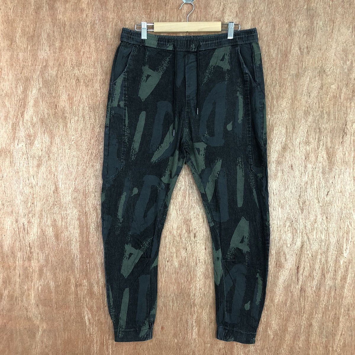 Japanese Brand Japan Art spell out jogger streetwear Cargo Pants #c891 Size US 33 - 1 Thumbnail