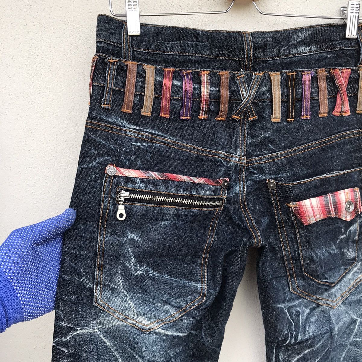 Japanese Brand Nylaus Jeans distressed heringbone double waist regular cut Size US 30 / EU 46 - 13 Thumbnail