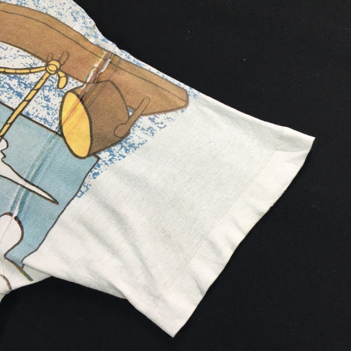 Disney × Vintage Rare! Vintage Hollywood Mickey Goofy Overprint Tshirt Size US L / EU 52-54 / 3 - 4 Thumbnail