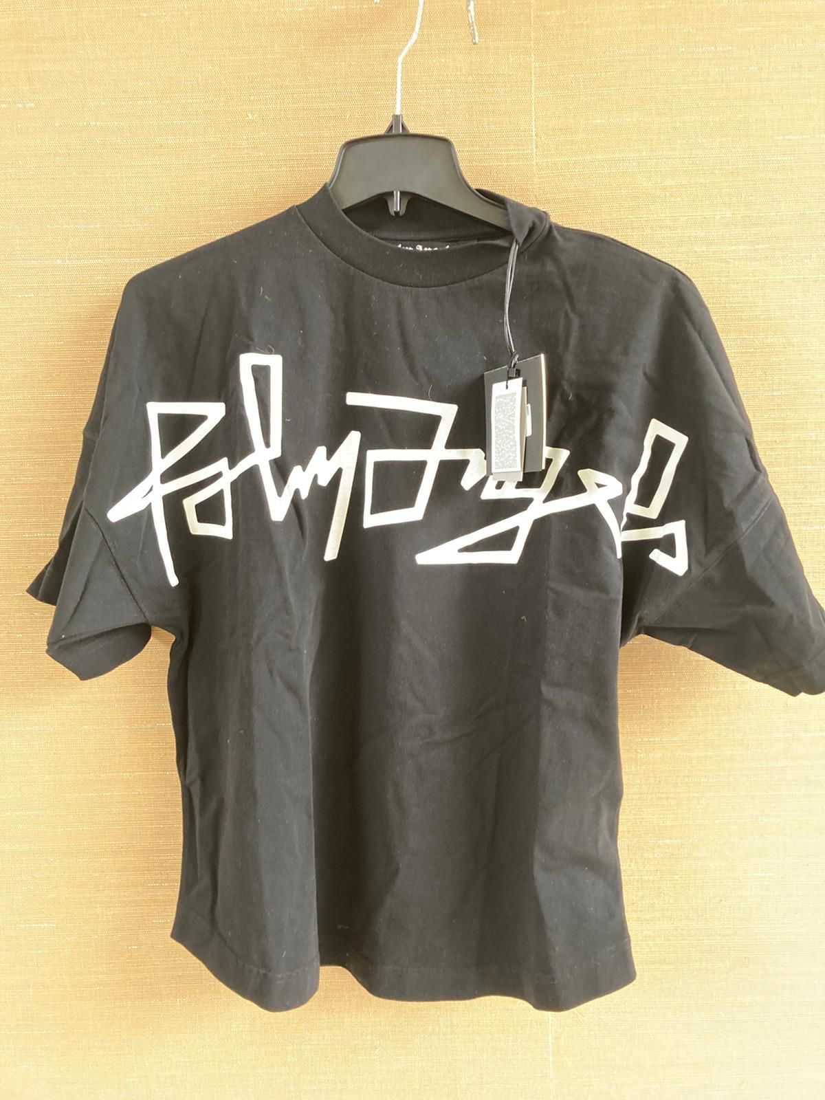 image of Palm Angels Logo Tee, Ss In Black, Men's (Size XS)