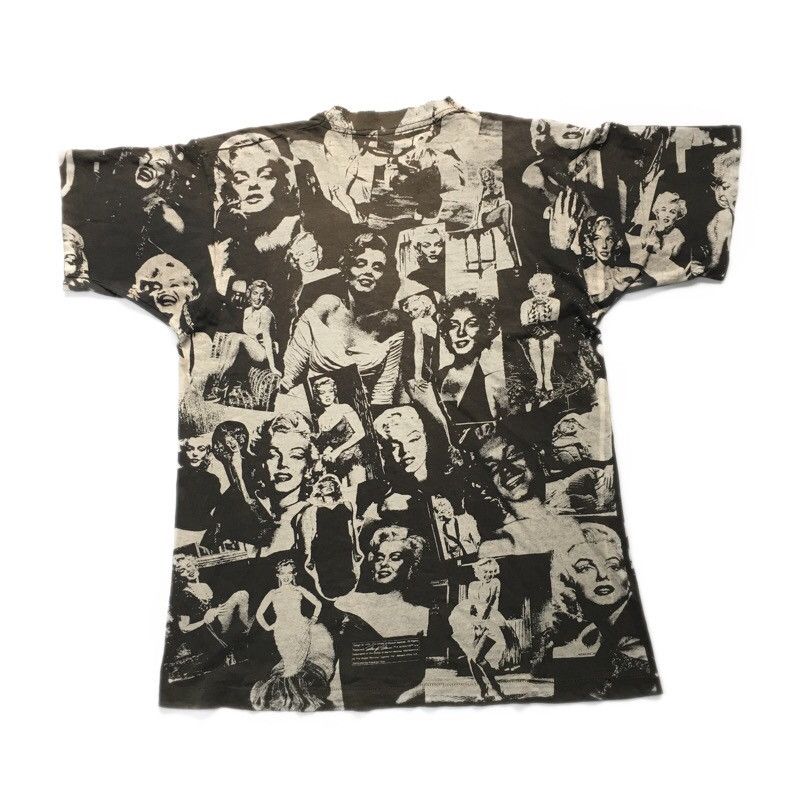 Vintage Rare!Vintage 1992 Marilyn Monroe OverPrint Tshirt Size US L / EU 52-54 / 3 - 2 Thumbnail