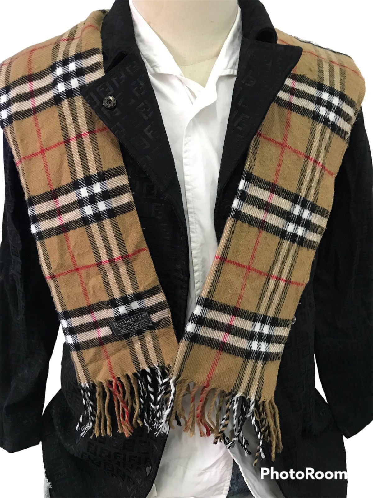 Burberry × Burberry Prorsum Burberry scarf Nova Check Lamb Skin Size ONE SIZE - 2 Thumbnail