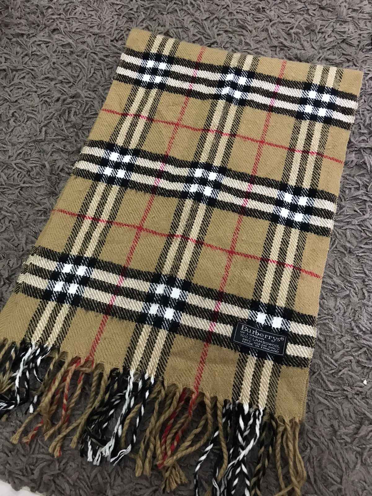 Burberry × Burberry Prorsum Burberry scarf Nova Check Lamb Skin Size ONE SIZE - 5 Thumbnail
