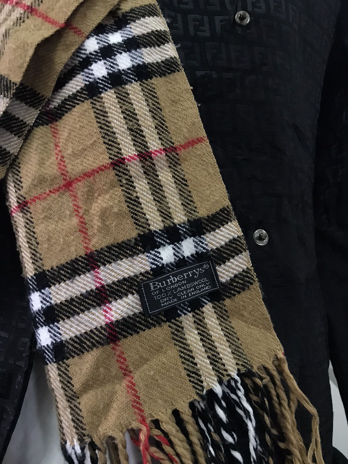 Burberry × Burberry Prorsum Burberry scarf Nova Check Lamb Skin Size ONE SIZE - 3 Thumbnail