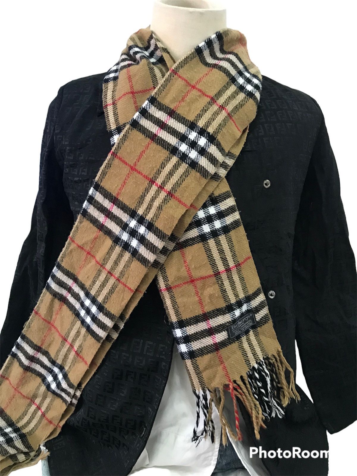Burberry × Burberry Prorsum Burberry scarf Nova Check Lamb Skin Size ONE SIZE - 1 Thumbnail