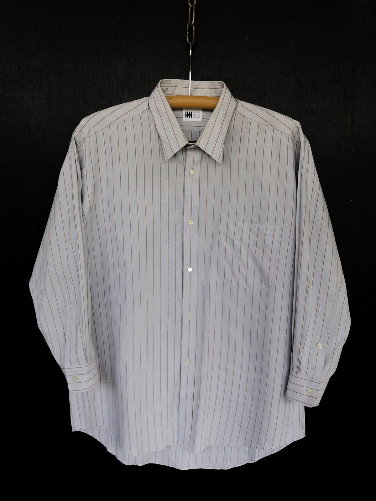Issey Miyake Old Miyake's Classic Stripe B/D Shirt Steve Job Size US L / EU 52-54 / 3 - 1 Thumbnail