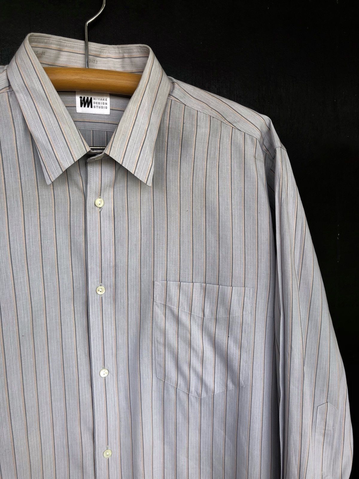 Issey Miyake Old Miyake's Classic Stripe B/D Shirt Steve Job Size US L / EU 52-54 / 3 - 2 Thumbnail