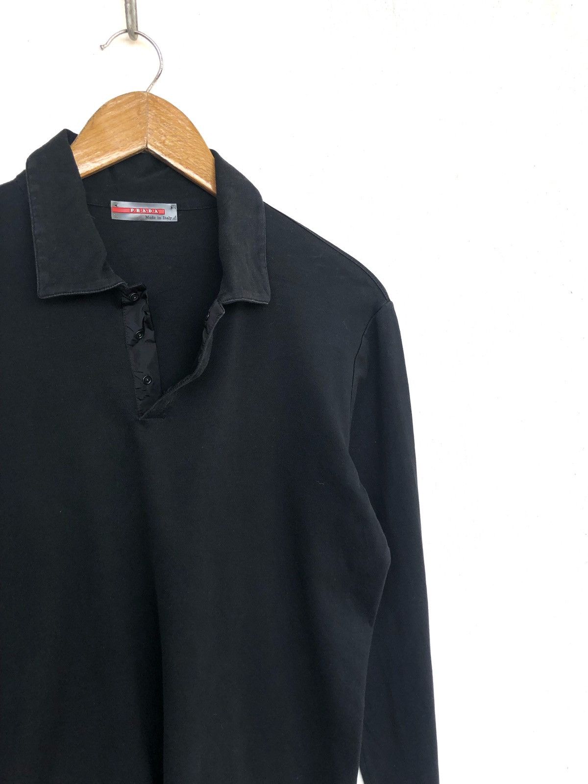 Prada GRAIL🔥SS00 Prada Milano Minimal LS Polo Shirt Size US M / EU 48-50 / 2 - 4 Thumbnail