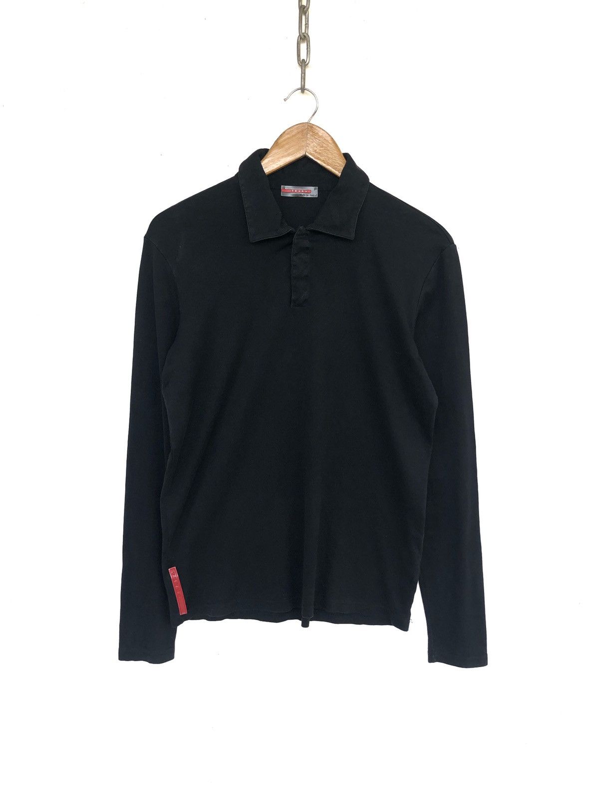 Prada GRAIL🔥SS00 Prada Milano Minimal LS Polo Shirt Size US M / EU 48-50 / 2 - 2 Thumbnail