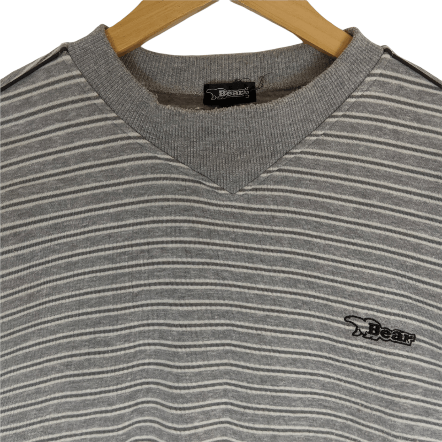 American Apparel × Vintage Vintage BEAR USA Striped Jumper Sweatshirt Size US M / EU 48-50 / 2 - 4 Thumbnail