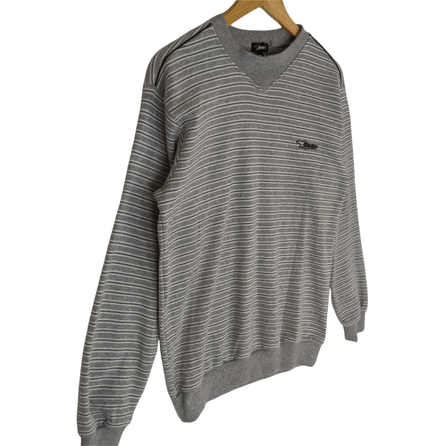 American Apparel × Vintage Vintage BEAR USA Striped Jumper Sweatshirt Size US M / EU 48-50 / 2 - 3 Thumbnail