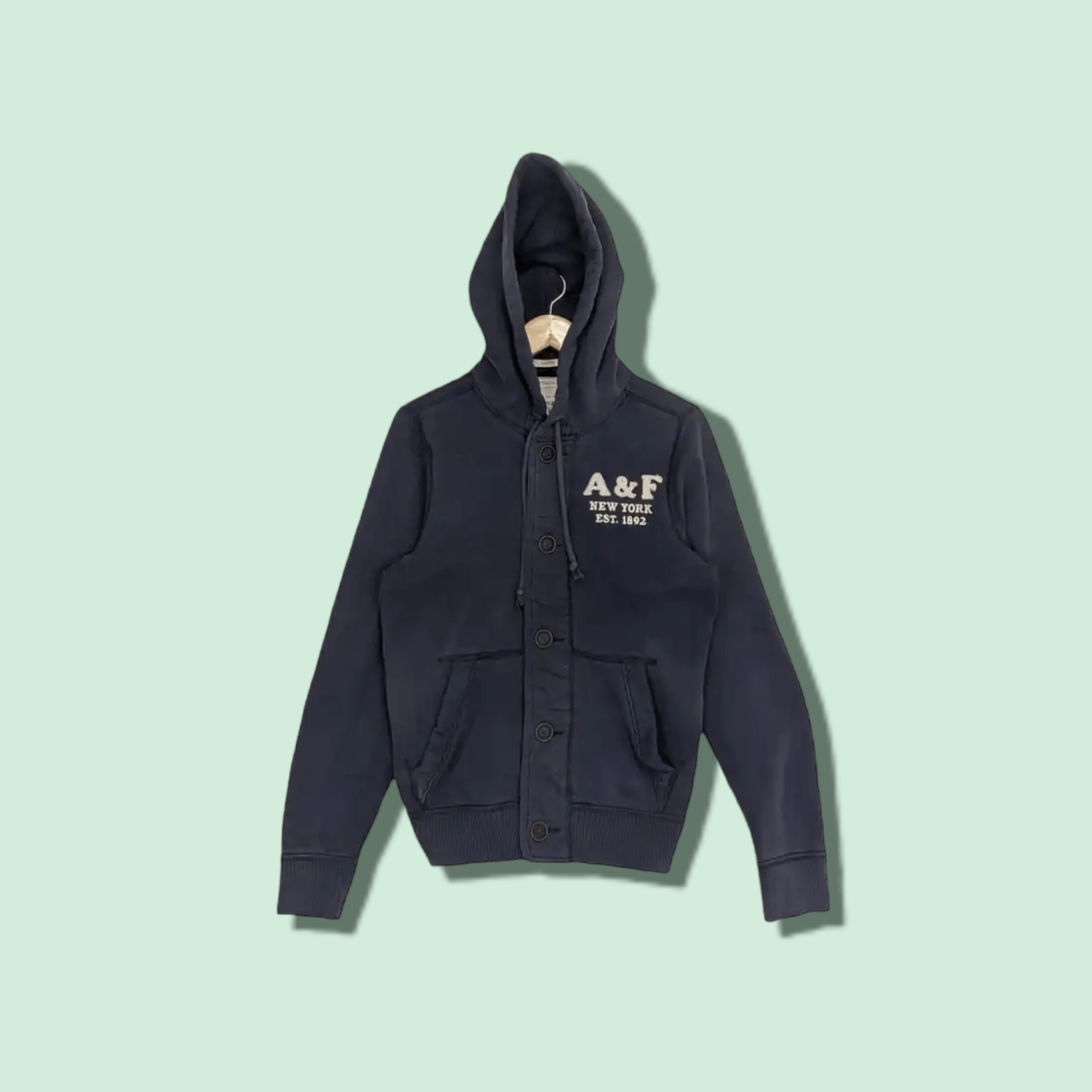 Abercrombie & Fitch ABERCROMBIE & FITCH Button Up Jacket Hoodie Size US M / EU 48-50 / 2 - 1 Thumbnail