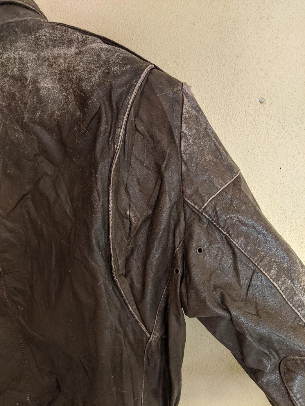 Buzz Rickson's RARE BARNSTOMERS AVIREX LEATHER JACKET ARMY MADE IN KOREA Size US M / EU 48-50 / 2 - 8 Thumbnail