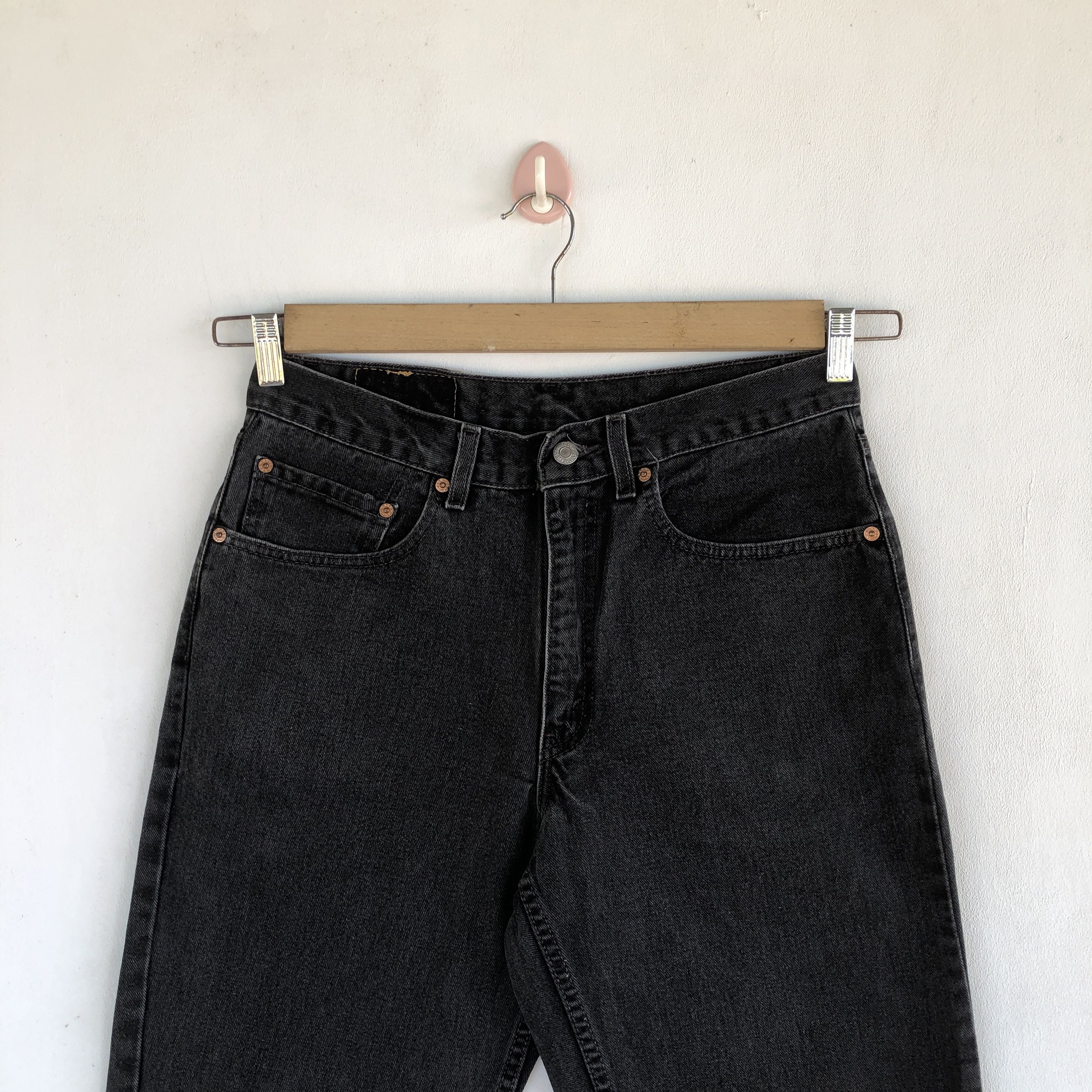 Levi's Vintage Levis 550 Faded Black Jeans Levis Light Wash Denim Size 28" / US 6 / IT 42 - 3 Thumbnail