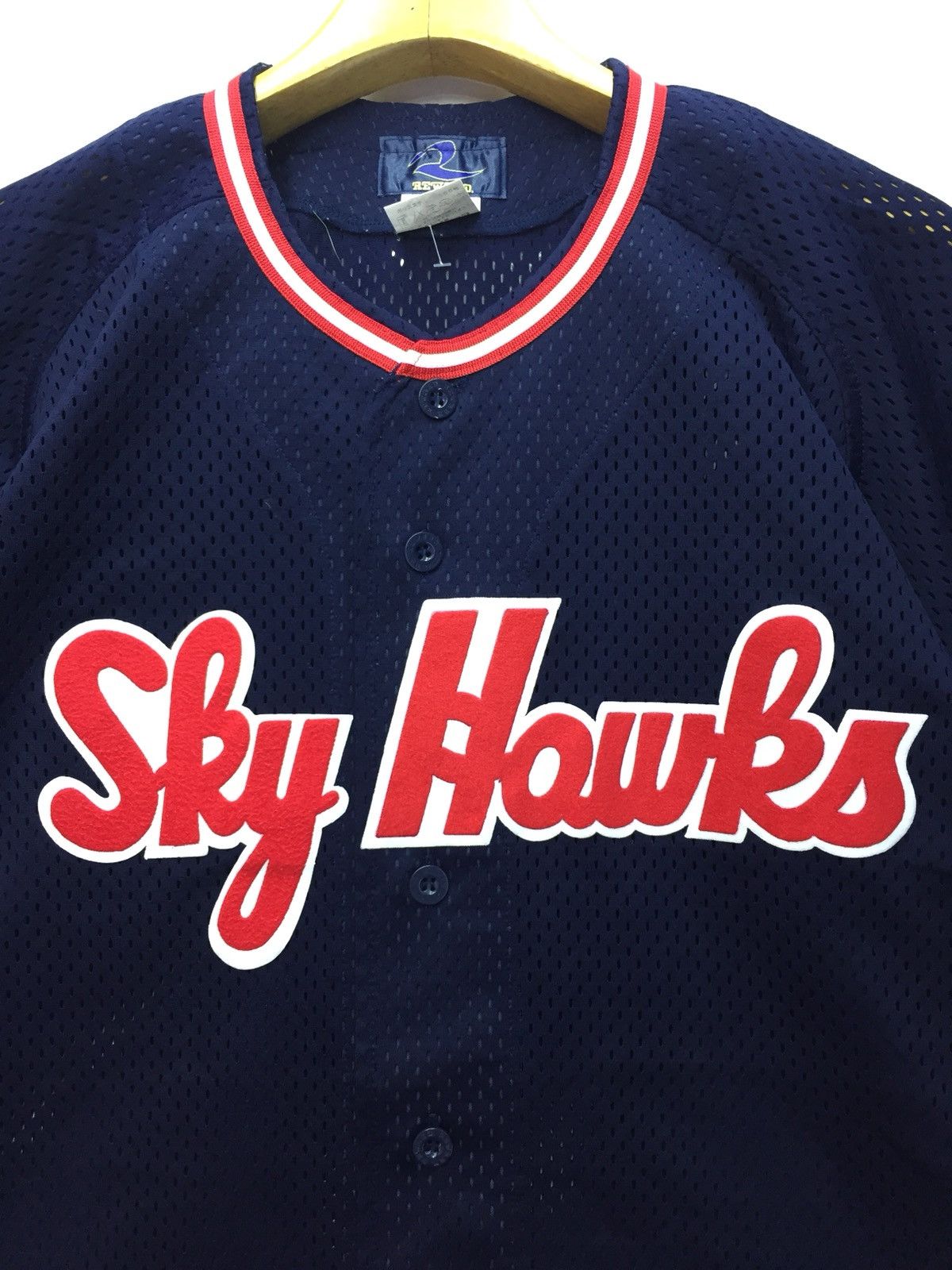 Asics Vintage Sky Hawks Baseball Shirt Size US L / EU 52-54 / 3 - 3 Thumbnail