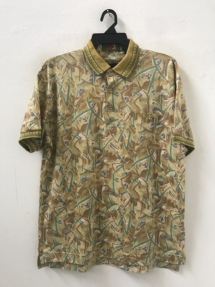 Kenzo Kenzo Paris Golf Abstract Floral Polo Shirt Size US L / EU 52-54 / 3 - 1 Thumbnail