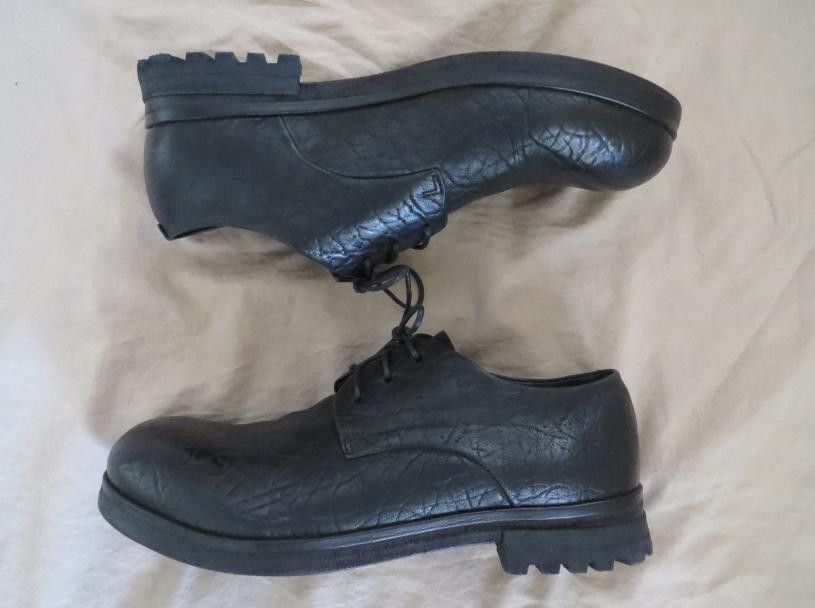 Marsell Bison Leather Derby Shoes Black size 43 Italy Size US 10 / EU 43 - 3 Thumbnail