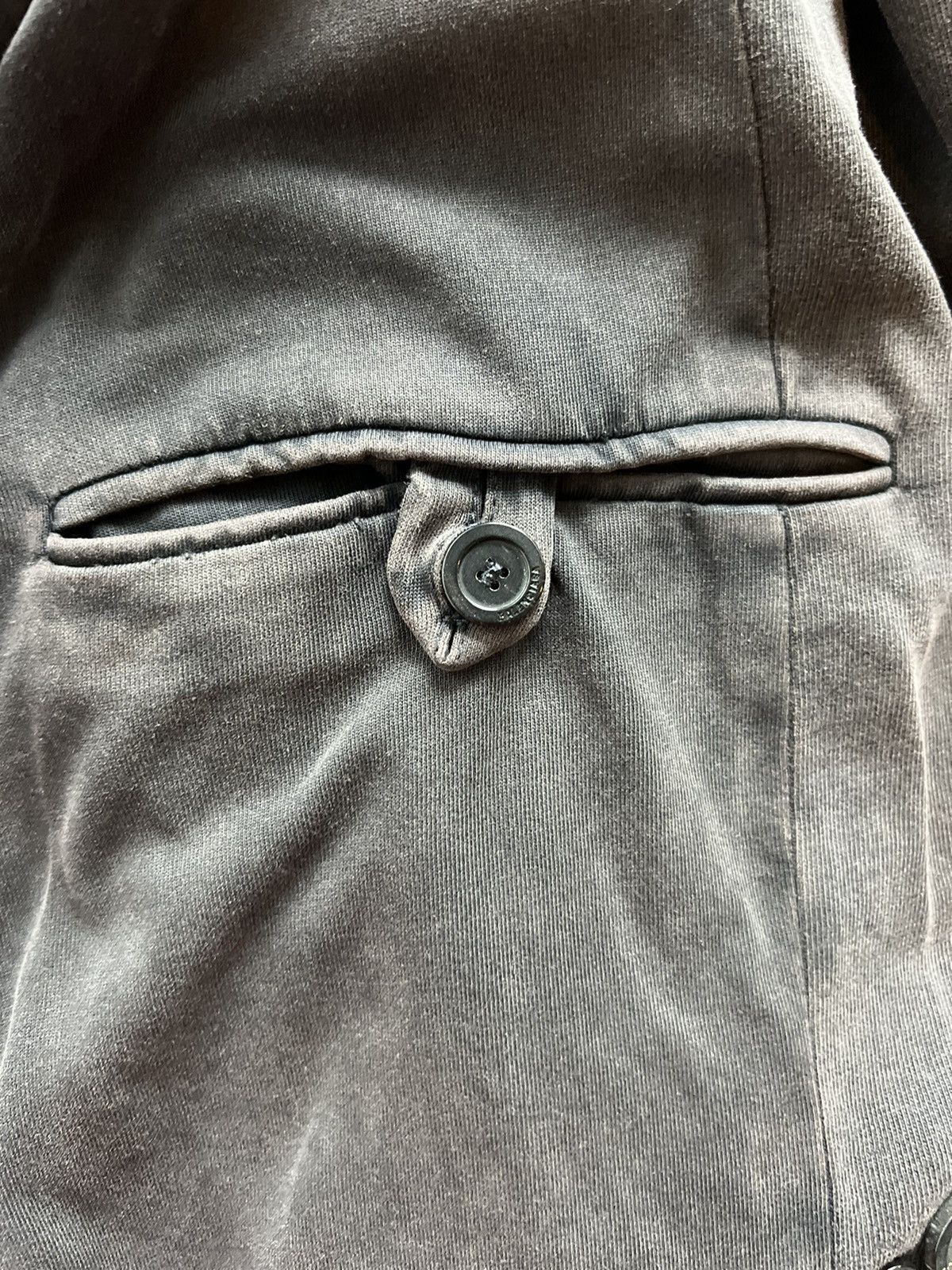 Balenciaga Balenciaga Distressed Double-Breasted Cotton-Jersey Blazer Size US M / EU 48-50 / 2 - 6 Thumbnail