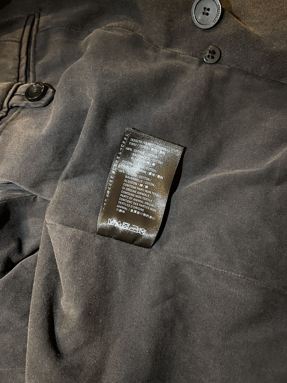 Balenciaga Balenciaga Distressed Double-Breasted Cotton-Jersey Blazer Size US M / EU 48-50 / 2 - 9 Thumbnail