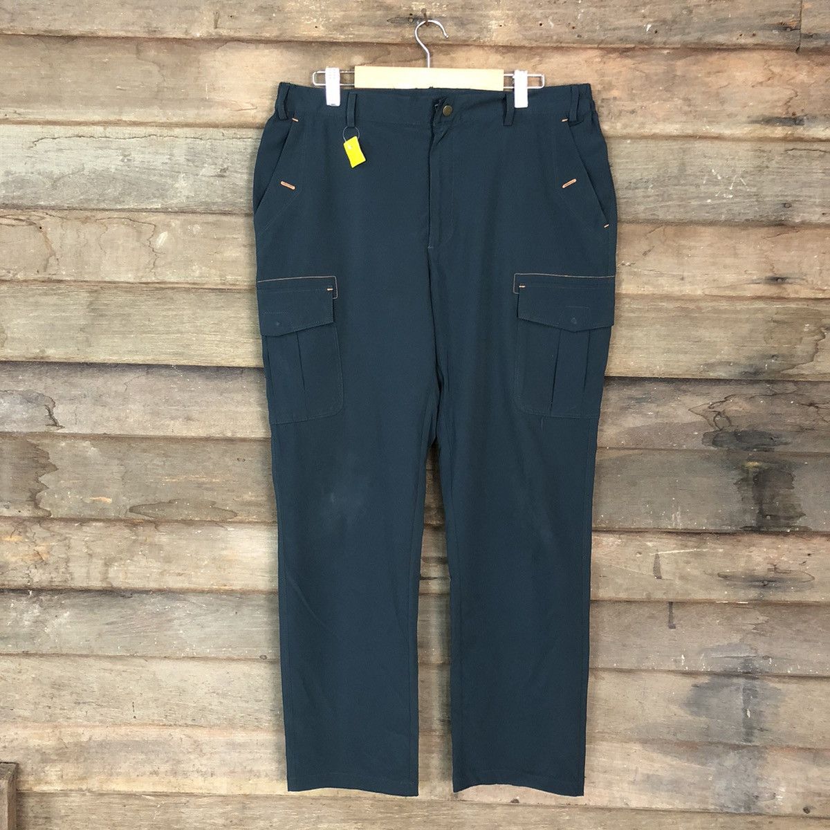 Japanese Brand Felf Fouf Door Dark Blue Cargo Pants #3369 Size US 33 - 1 Thumbnail