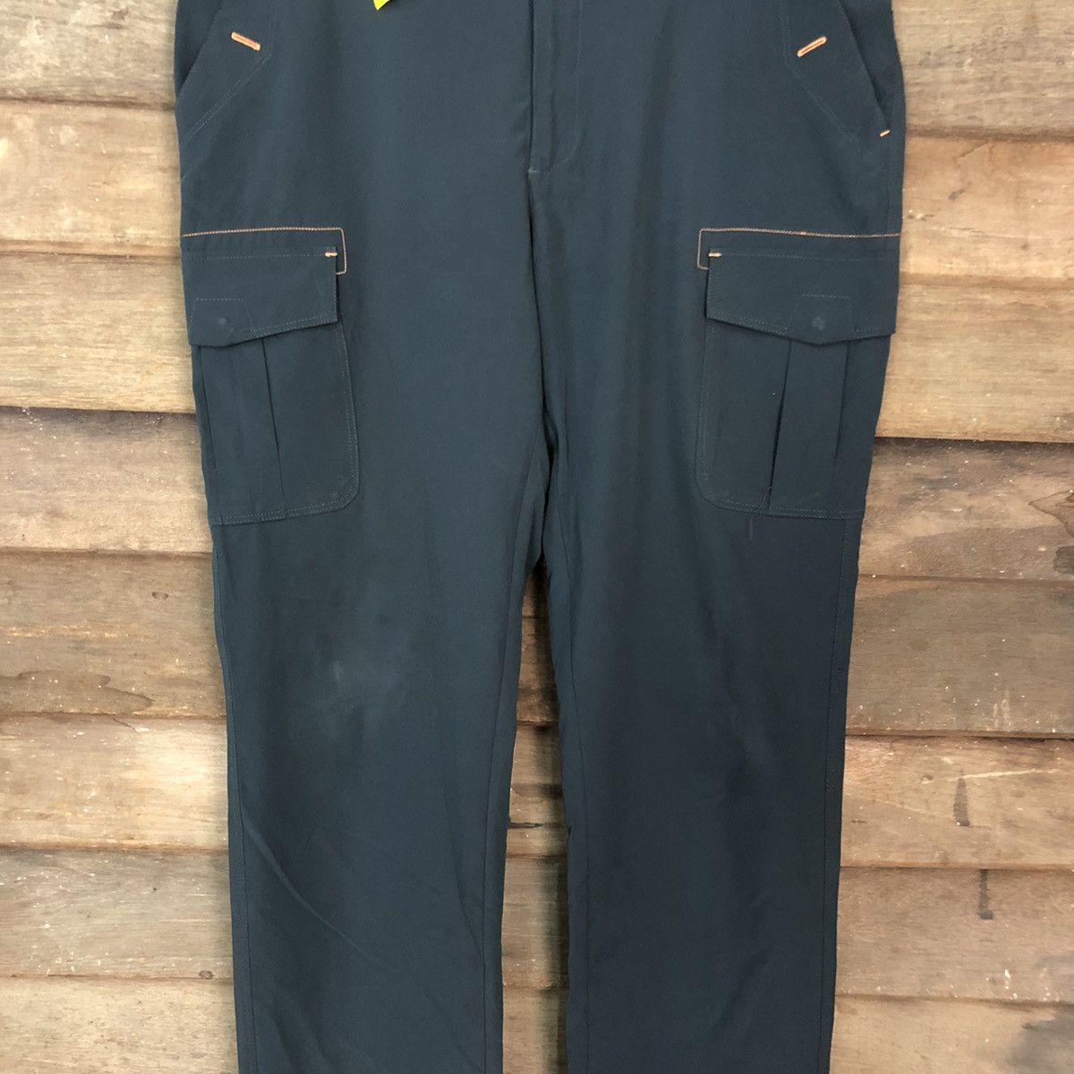 Japanese Brand Felf Fouf Door Dark Blue Cargo Pants #3369 Size US 33 - 4 Thumbnail