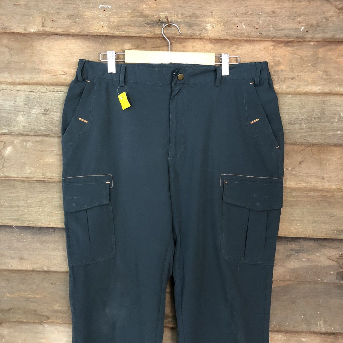 Japanese Brand Felf Fouf Door Dark Blue Cargo Pants #3369 Size US 33 - 2 Thumbnail