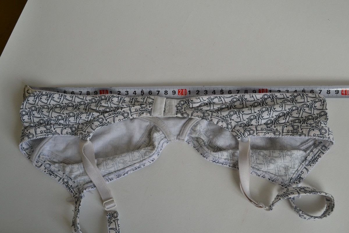 Dior 🔴 Christian Dior Bra Monogram Black White Logo 90s Underwea Size ONE SIZE - 7 Thumbnail