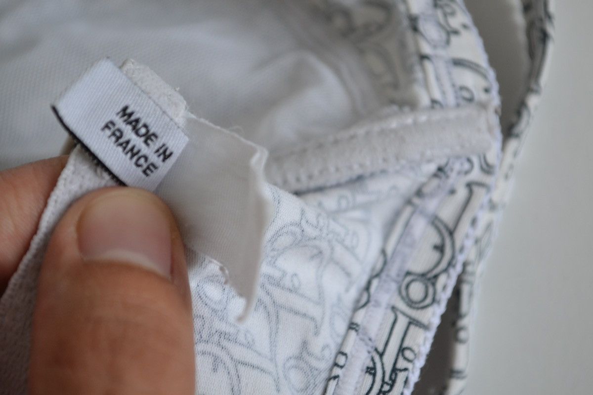 Dior 🔴 Christian Dior Bra Monogram Black White Logo 90s Underwea Size ONE SIZE - 6 Thumbnail