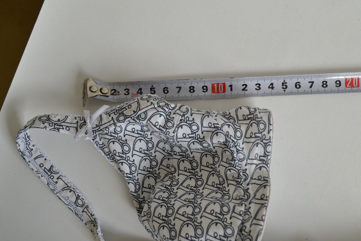 Dior 🔴 Christian Dior Bra Monogram Black White Logo 90s Underwea Size ONE SIZE - 8 Thumbnail