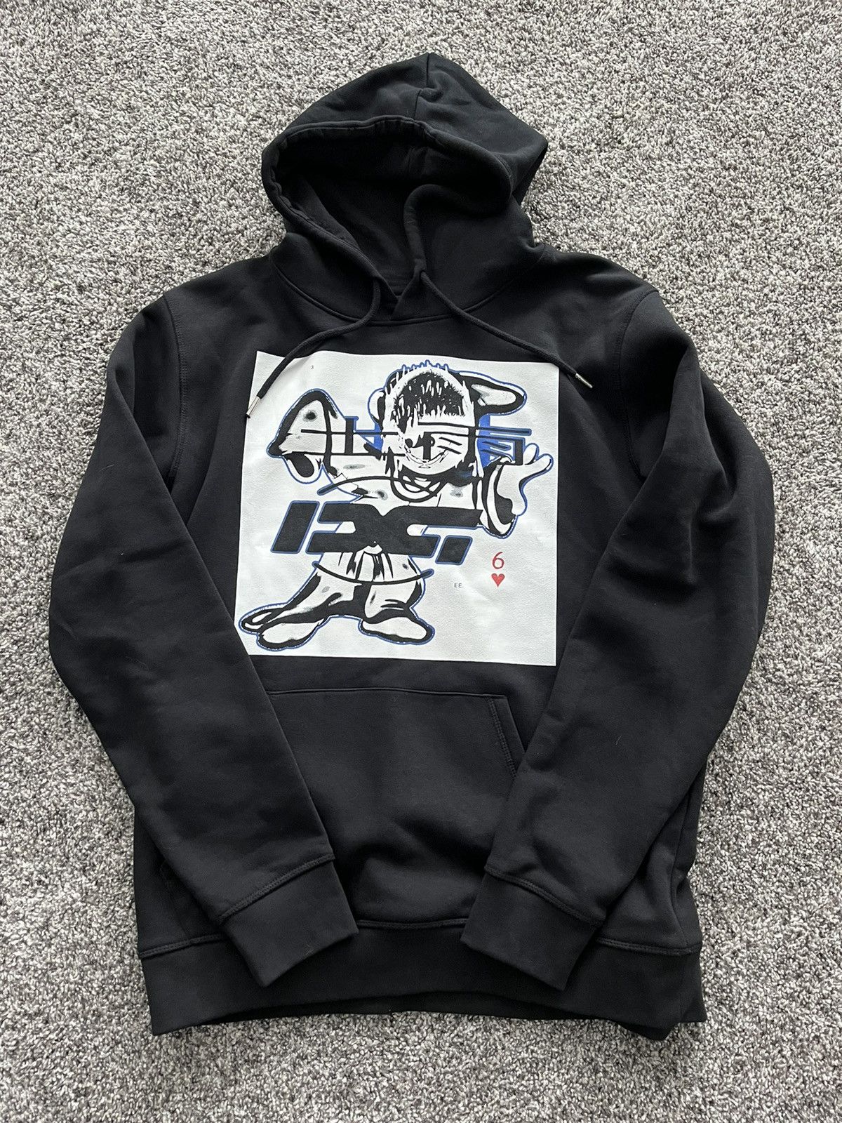 image of Drain Gang x Sad Boys Bladee Rain Earth Dance Hoodie Black | Xl, Men's