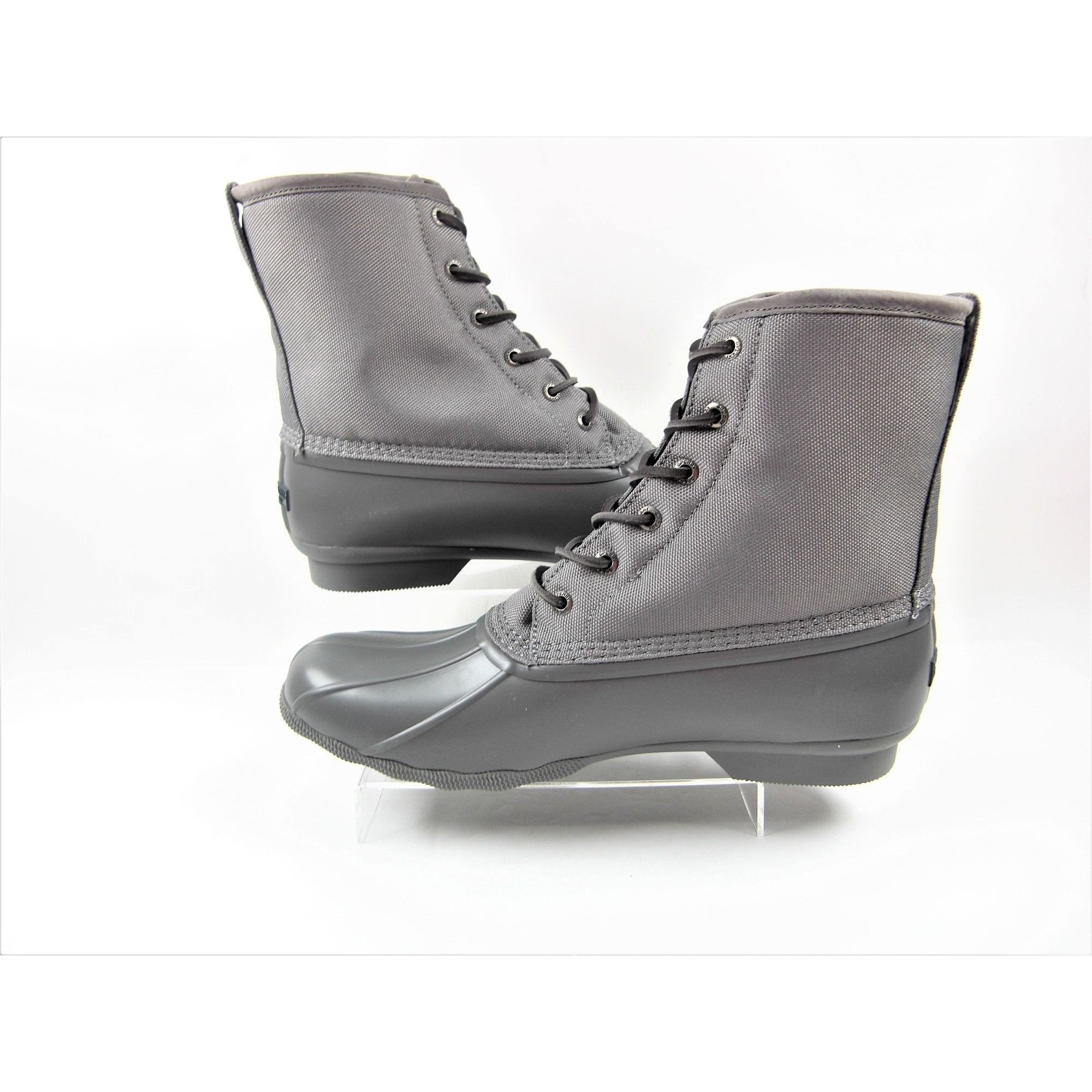 Sperry Saltwater Duck Boots Canvas Waterproof Grey Men's Siz