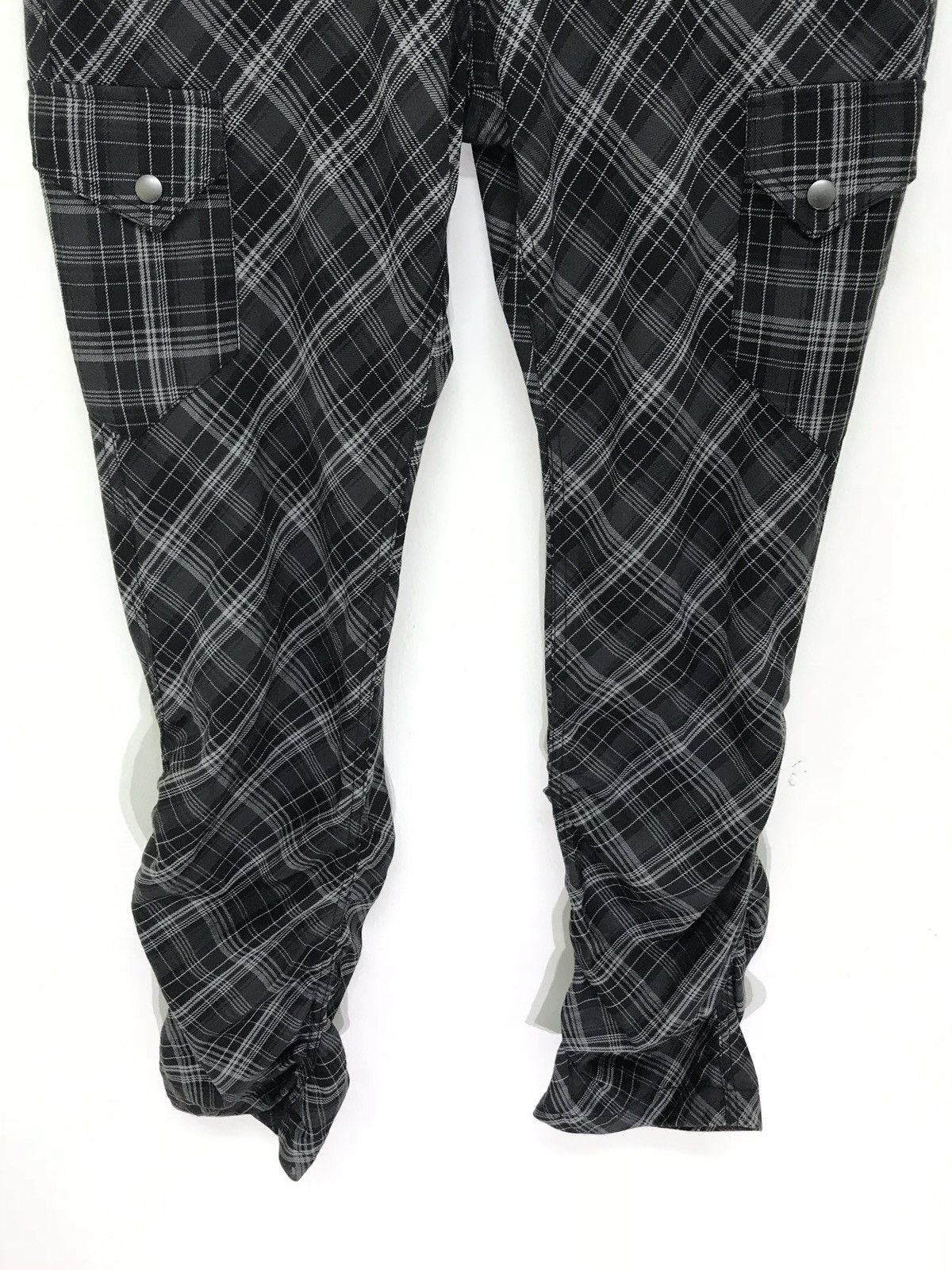 Japanese Brand Double Wist Double Focus Cargo Slim Pant Tartan Plaid Size US 33 - 2 Thumbnail
