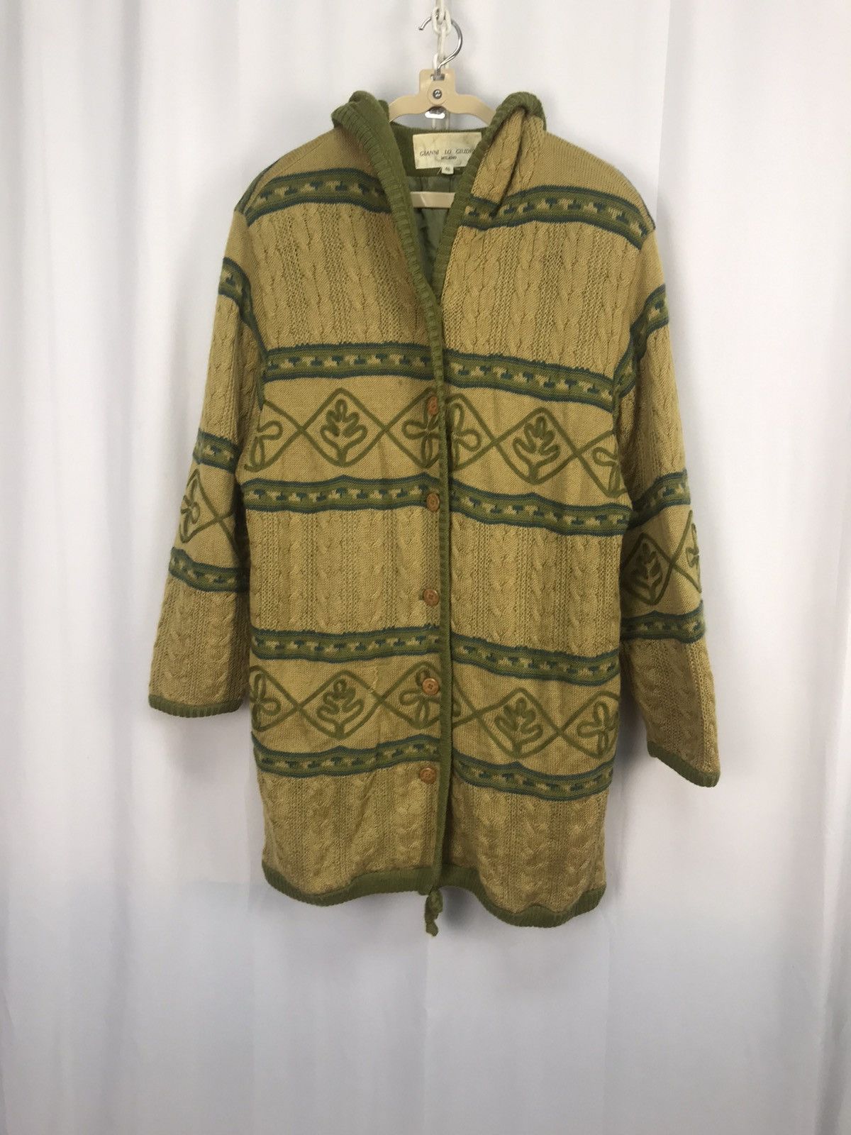 Designer Gianni lo guidice embroidered knit hoodie jacket Size L / US 10 / IT 46 - 9 Thumbnail