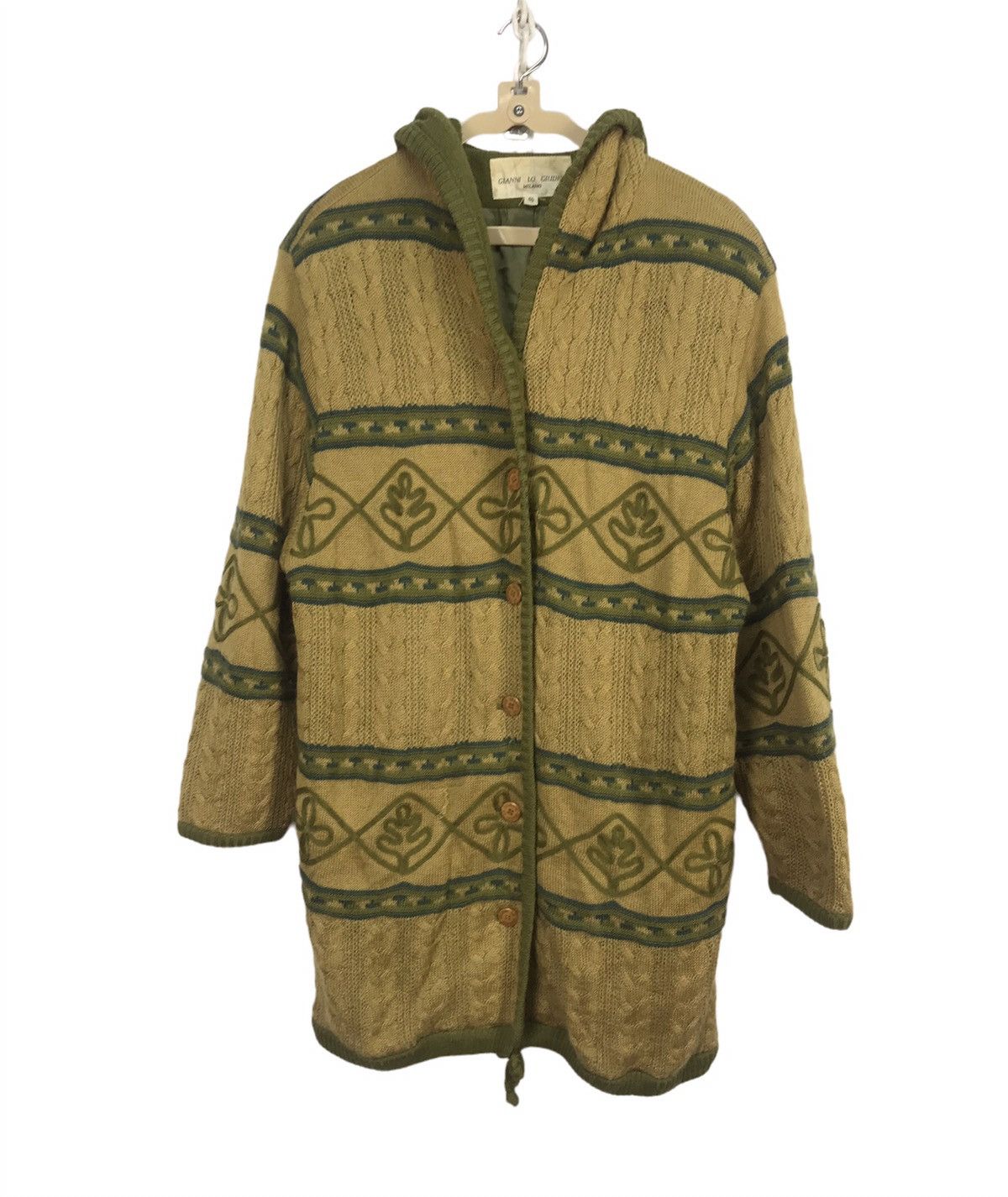 Designer Gianni lo guidice embroidered knit hoodie jacket Size L / US 10 / IT 46 - 1 Thumbnail