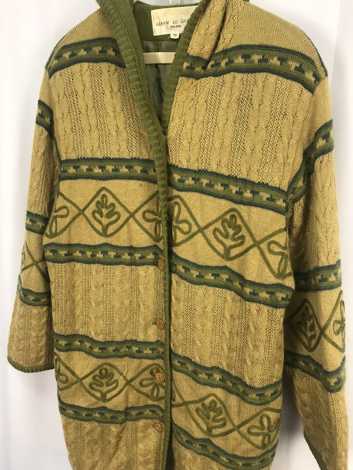Designer Gianni lo guidice embroidered knit hoodie jacket Size L / US 10 / IT 46 - 6 Thumbnail