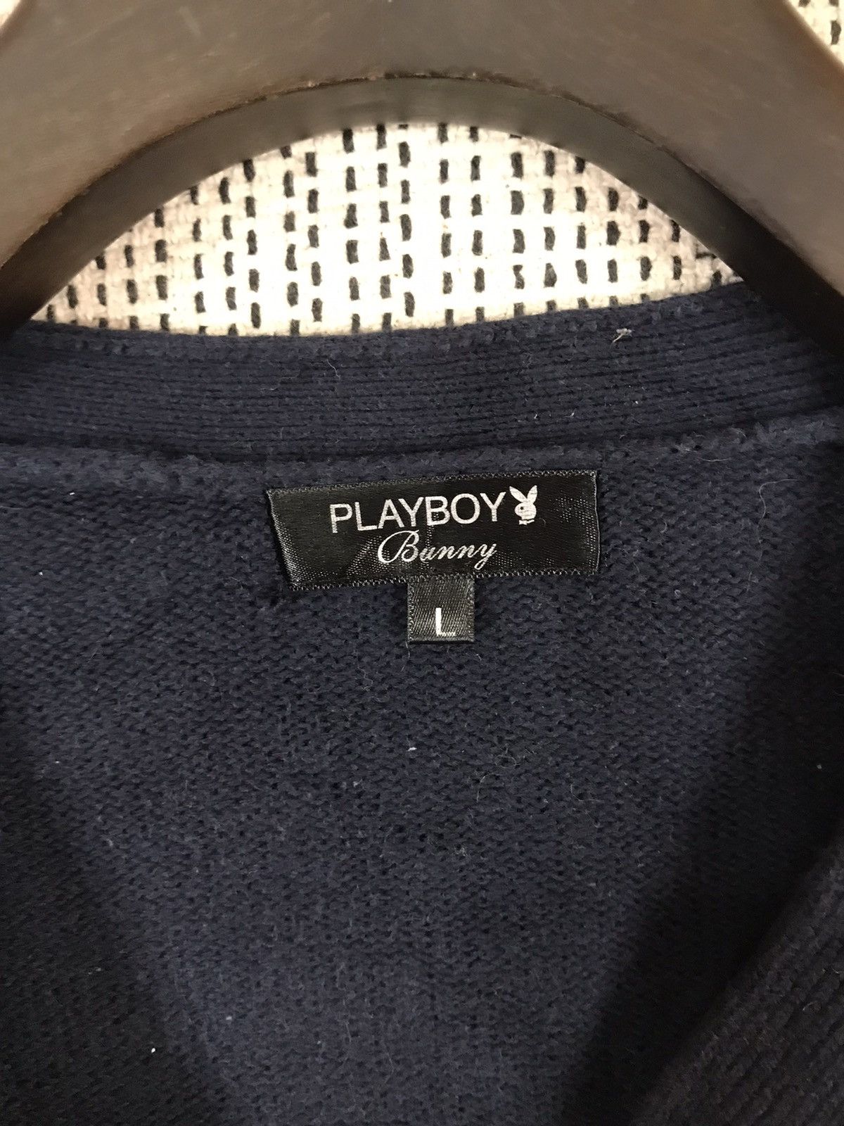 Playboy ‼️PLAYBOY BUNNY SMALL LOGO CARDIGAN KNIT‼️ Size US L / EU 52-54 / 3 - 4 Thumbnail