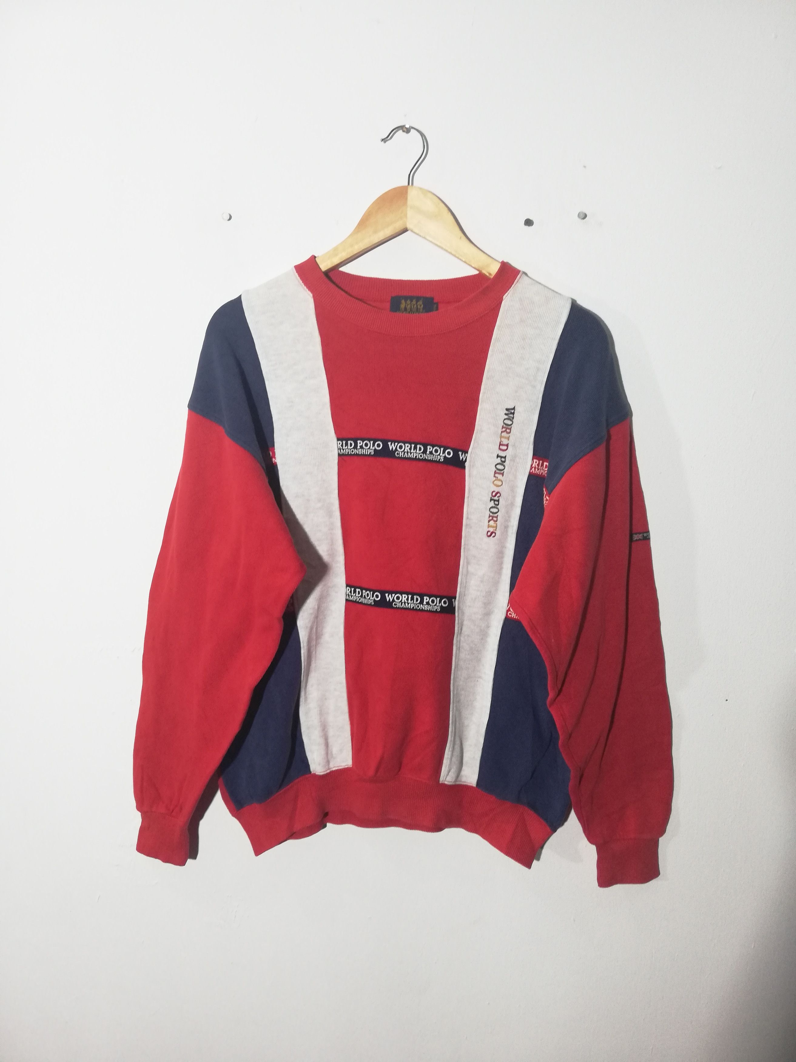 Vintage World Polo Championship Colourblock Sweetshirt Size US M / EU 48-50 / 2 - 1 Thumbnail