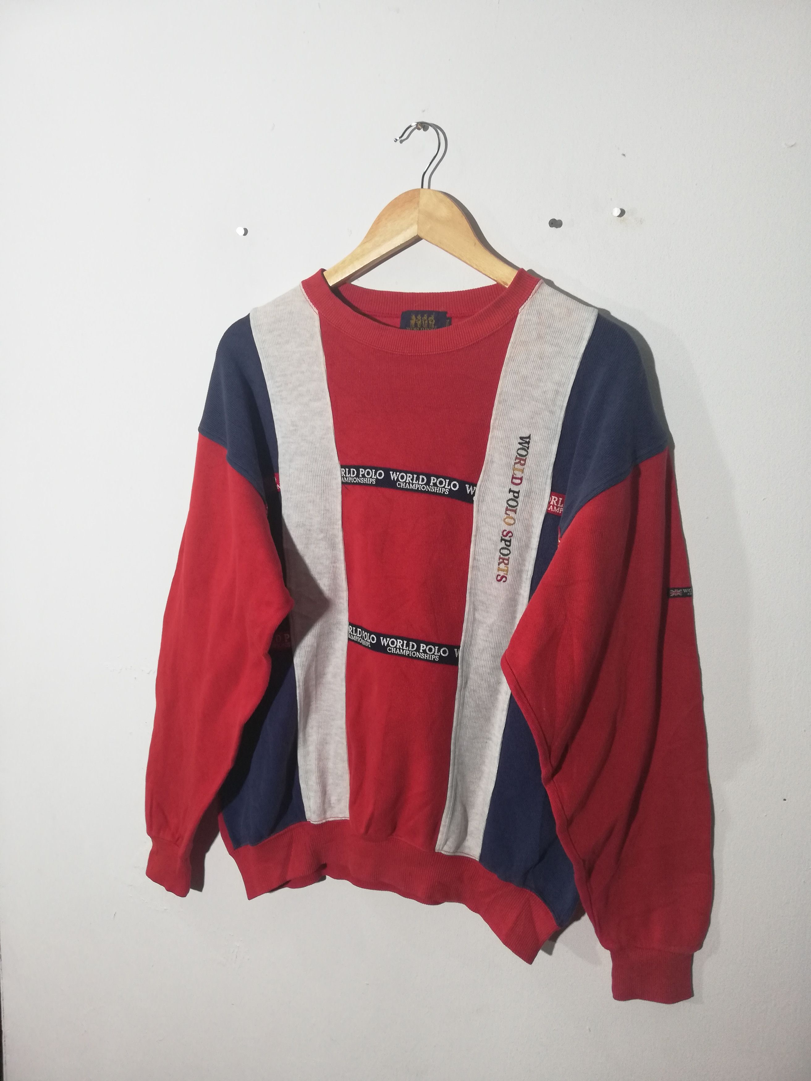 Vintage World Polo Championship Colourblock Sweetshirt Size US M / EU 48-50 / 2 - 3 Thumbnail