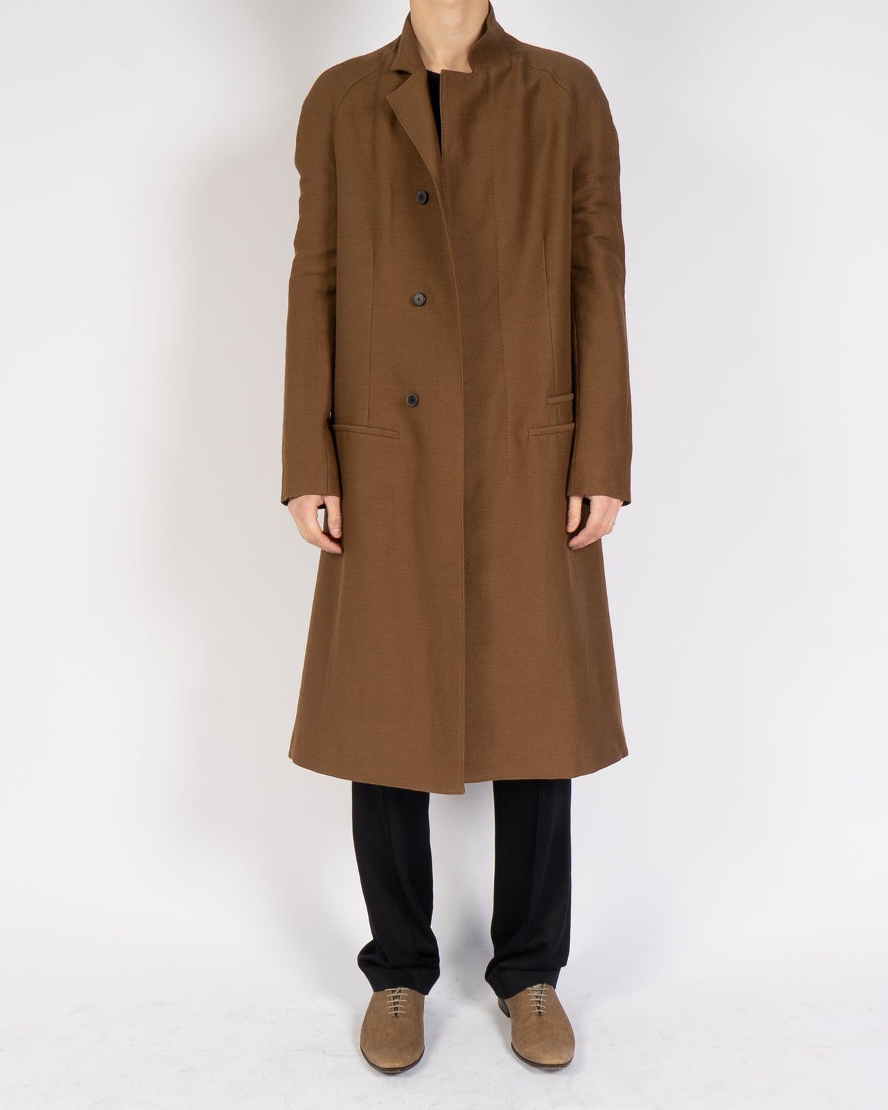 Haider Ackermann FW20 Brown Raglan Workwear Coat Size US S / EU 44-46 / 1 - 3 Thumbnail