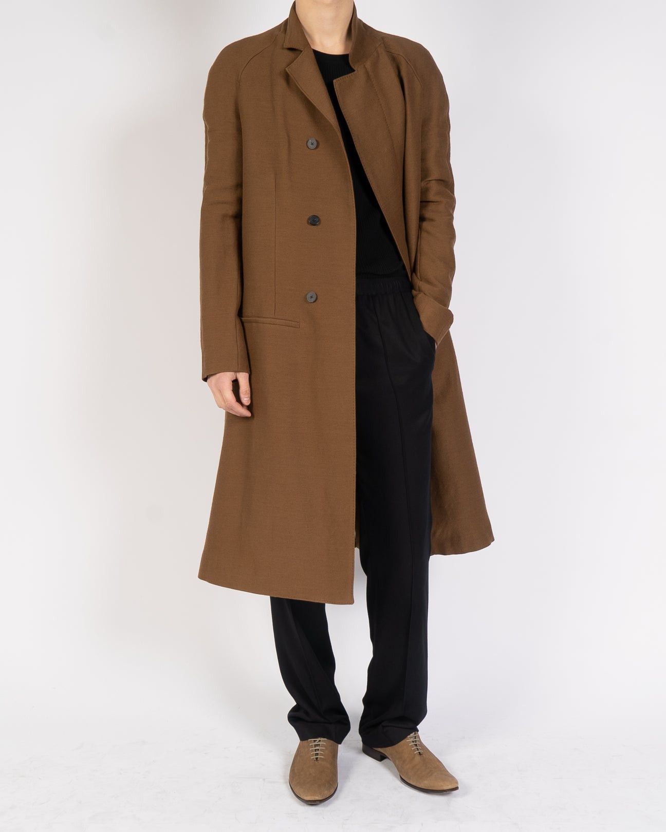 Haider Ackermann FW20 Brown Raglan Workwear Coat Size US S / EU 44-46 / 1 - 1 Thumbnail